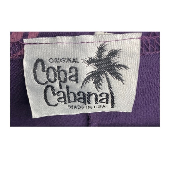 Vintage Copa Cabana Women's Maxi Dress Purple Geometric Print Cotton Sz Med/Lg - Picture 4 of 5